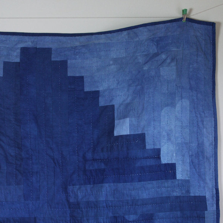 Indigo Log Cabin Quilt