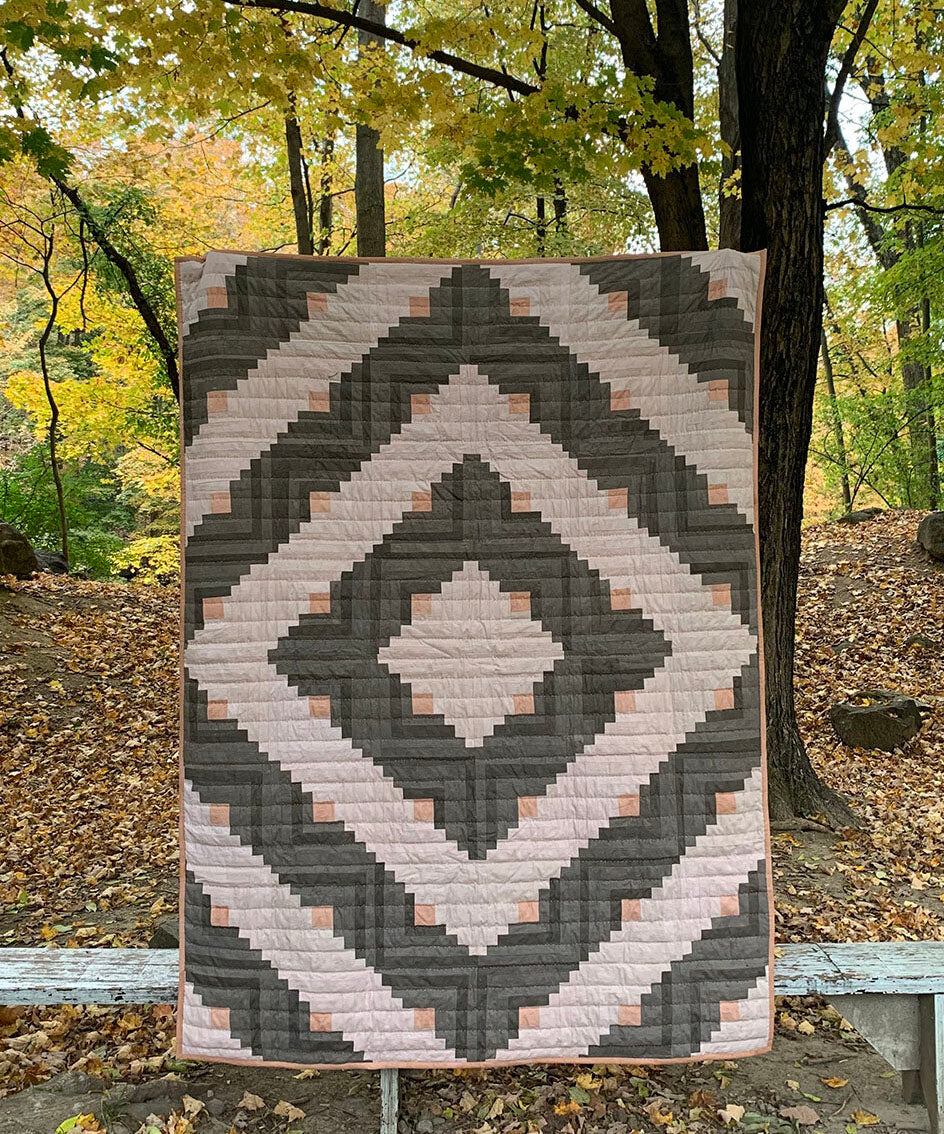 Log Cabin Diamond Quilt (Currently on view at VERSE Work/Shop)