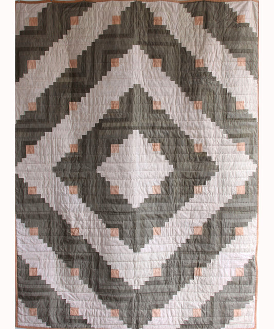 Log Cabin Diamond Quilt (Currently on view at VERSE Work/Shop)