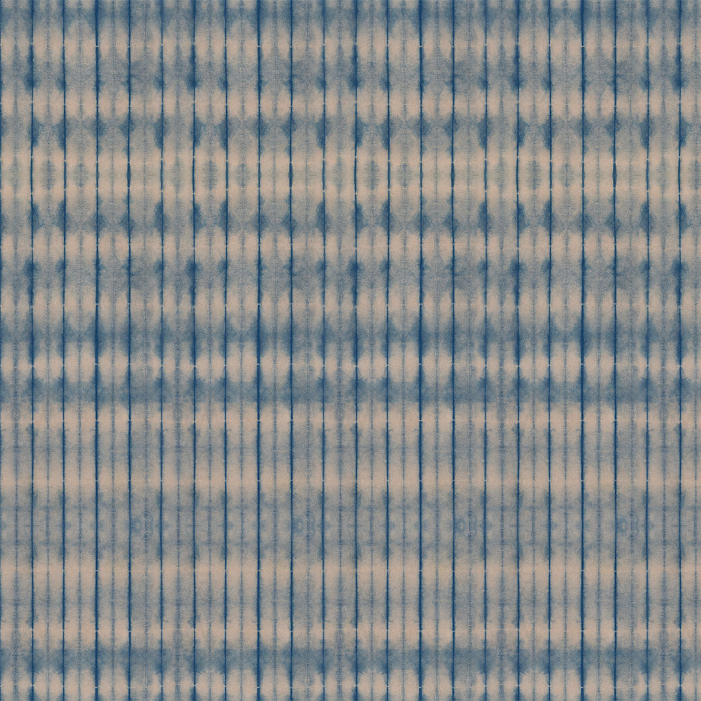 PLEAT STRIPE - Indigo + Walnut
