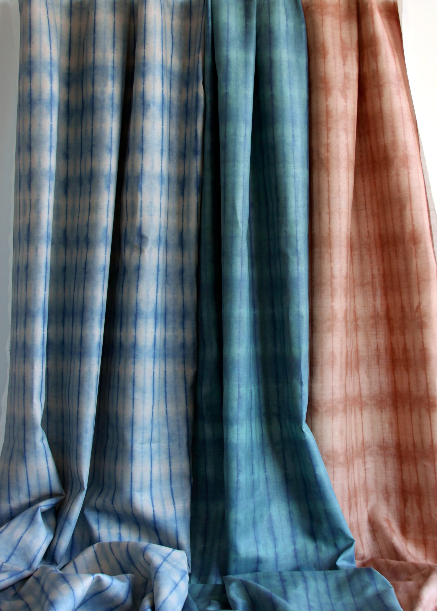 PLEAT STRIPE - Indigo + Walnut