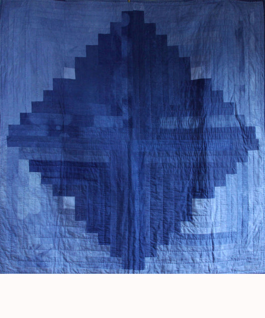 Indigo Log Cabin Quilt